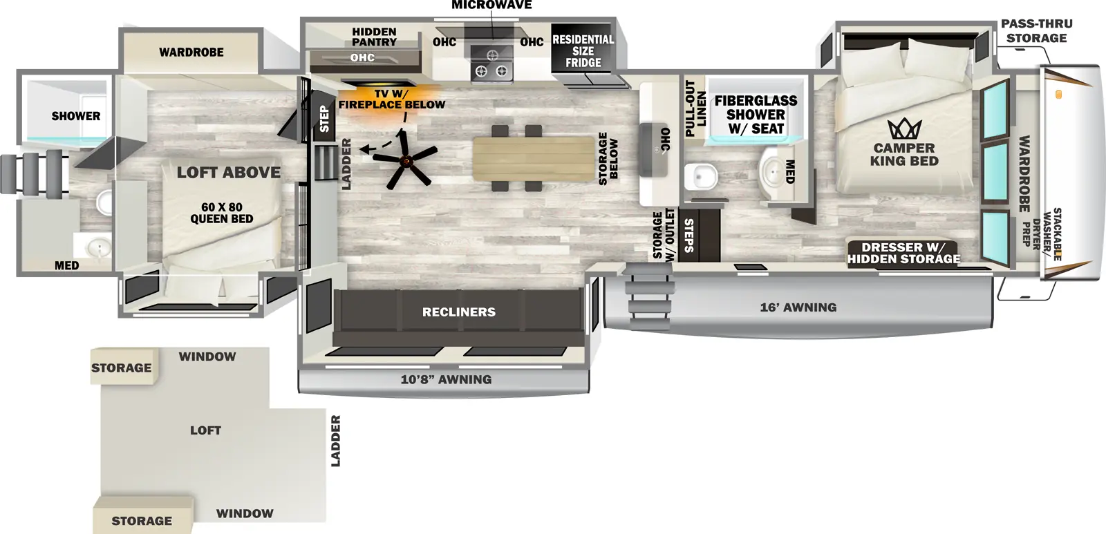 Sabre 36DBB Floorplan
